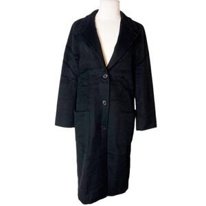 Max Mara wool and alpaca black coat